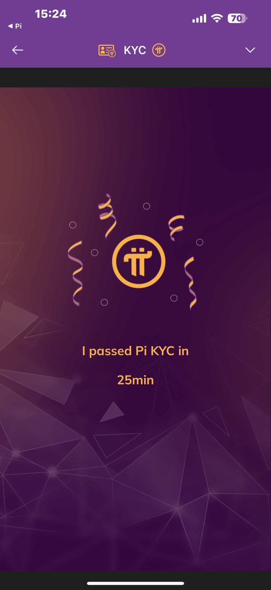 #PiKYC 🆔🤝⚙️⛏️ Still #MinePi #holdingPi $PI And happened like more than a year! All steps completed ☑️ keep faith and be patient please #pioneers #Pi #KYC @PiWhales @PiCoreTeam @X #PiNetwork #PiBrowser #x #Crypto