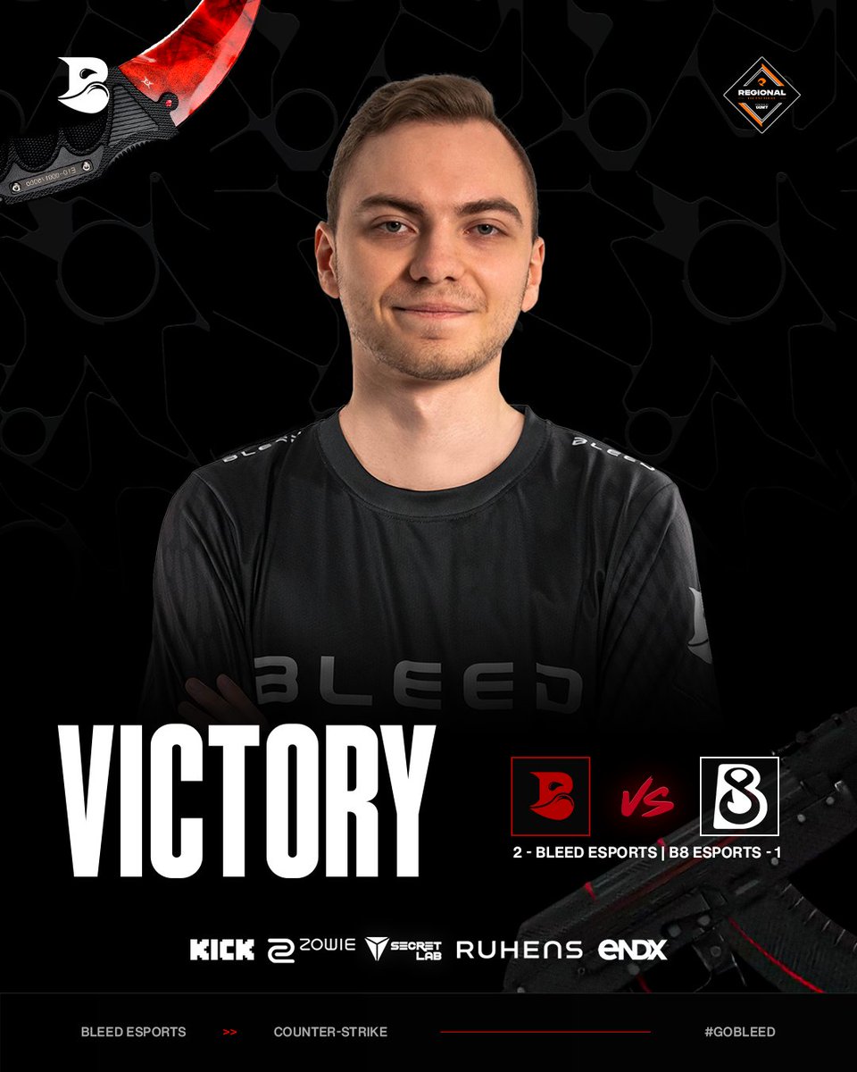 ggBleed's tweet image. To the playoffs of the RES European Series #3, we go! 

Insane series, @B8esportsGG! 🫡

#GOBLEED🩸 #CS2 #REScircuit