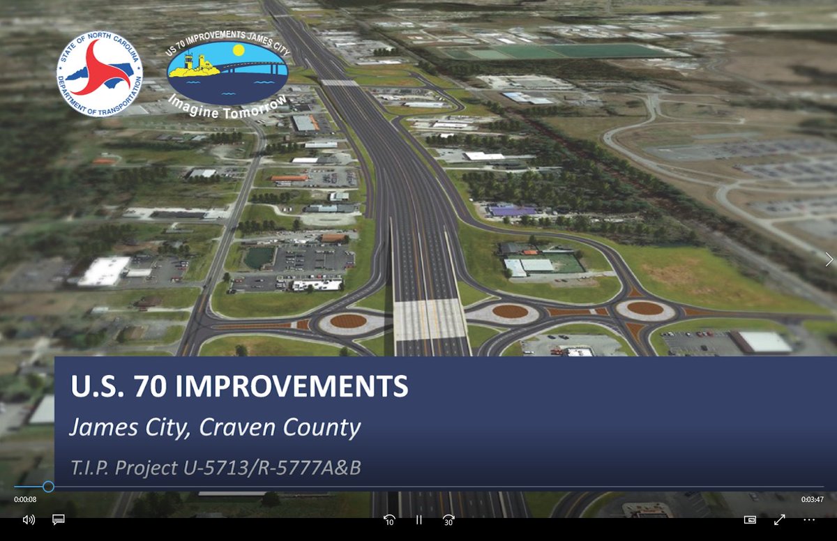 As part of the construction to improve U.S. 70 in #JamesCity, the #NCDOT contractor will need to temporarily close the highway overnight this weekend.

Details▶️ bit.ly/4d0u5sU