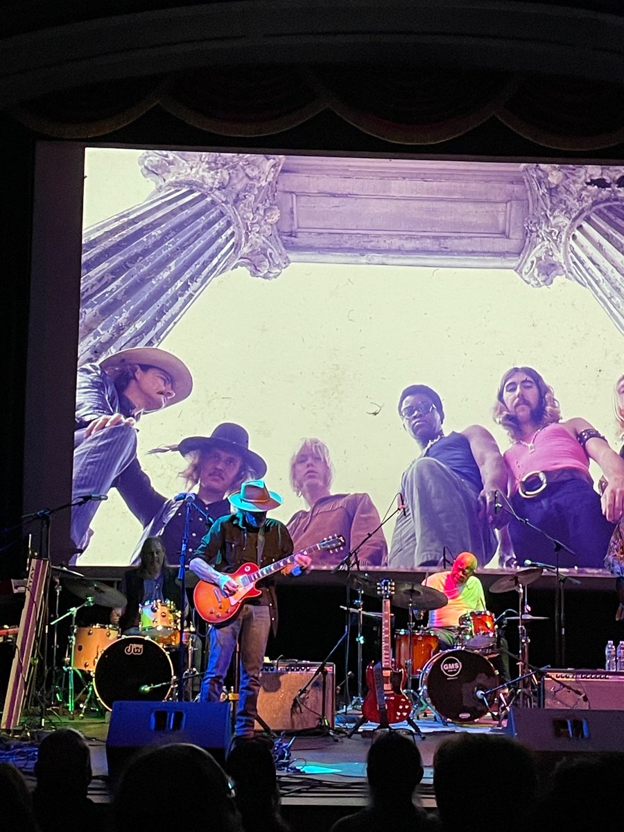 Poignant and inspiring having Jaimoe sit in for the @alpaul and Friends of the Brothers Dickey Betts send off last night. Photos from the slide show behind the band were a reminder of how young they all were back when it started.