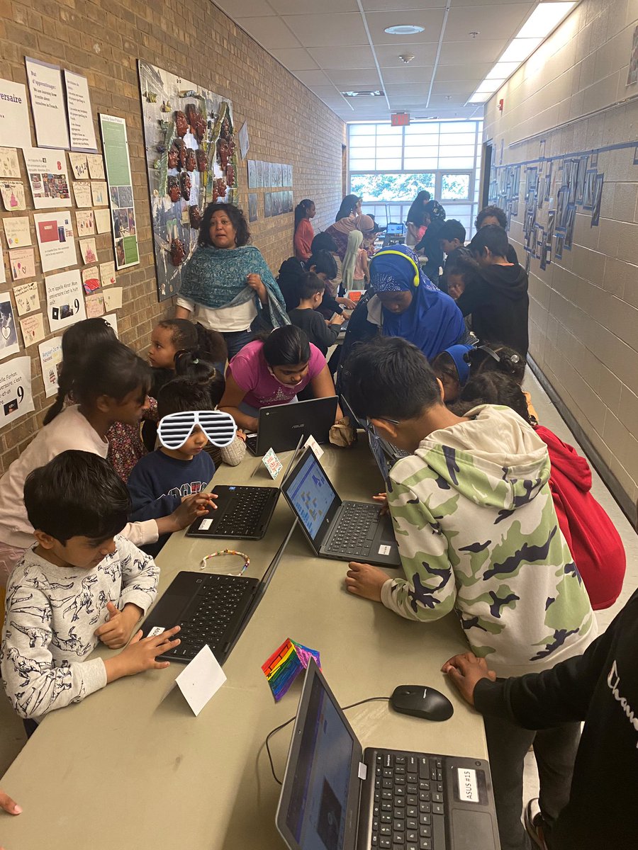 Gr 4 Coding Showcase - barely standing room only! Great way to share their innovation, exploration, and shared learning with their K buddies. Thank you Mr.Grady and Ms. Menezes! <a href="/LizBHolder/">Liz Holder</a> <a href="/TDSB_STEM/">TDSB STEM K-12</a>