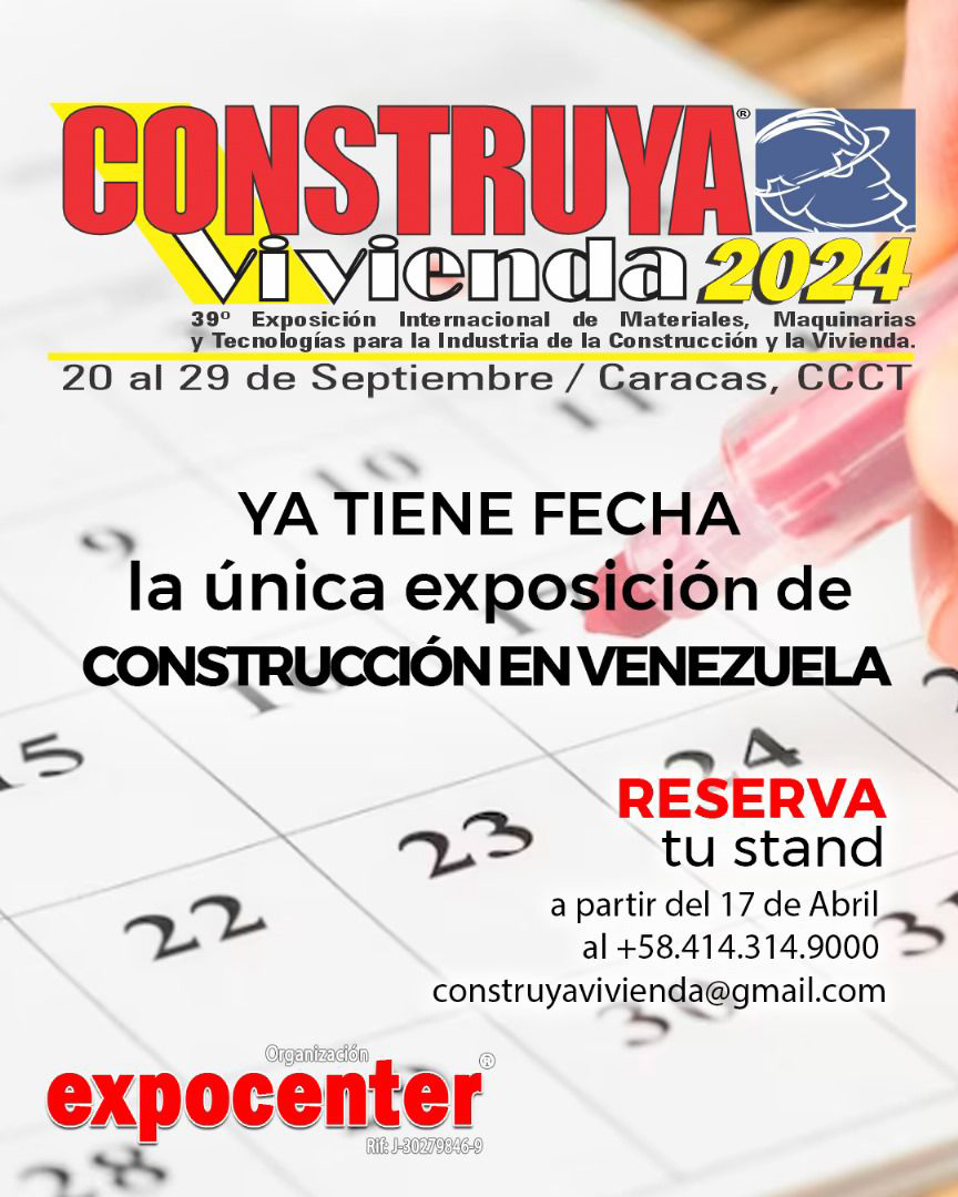 entrerayas's tweet image. Construya Vivienda 2024: del 20 al 29 de septiembre en el CCCT. Reserva tu stand @OrgExpocenter