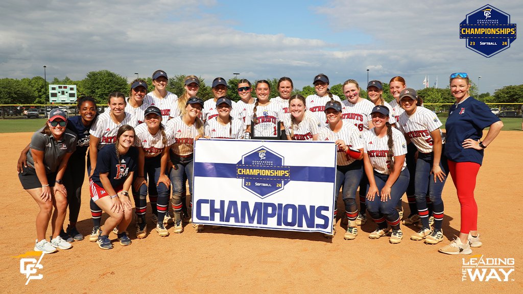 The 2024 Conference Carolinas Softball champion @FMUSports wins their second straight crown! 🔗: bit.ly/3Udptam #LeadingTheWay