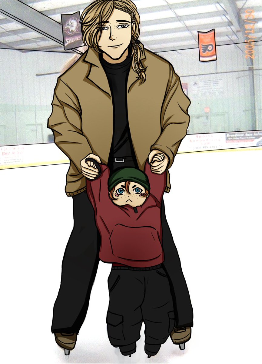 And finally, some really AMAZING BRILLIANT ART MADE BY MY FRIEND <a href="/theballadofmars/">And the deadline is anytime today</a> 
Look at baby Chuuya (the reference is that photo of Ilia with his mom)
I almost cried when she sent it to me, THANK YOU THANK YOU THANK YOU