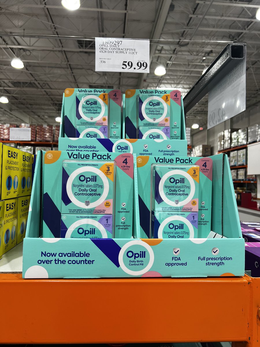 Exciting Reproductive Healthcare News! Was out and about today when I saw Opill in Costco. Opill is a first of its kind FDA approved over the counter birth control pill. You don’t need a prescription, and it is 98% effective when used correctly. Big win for access!