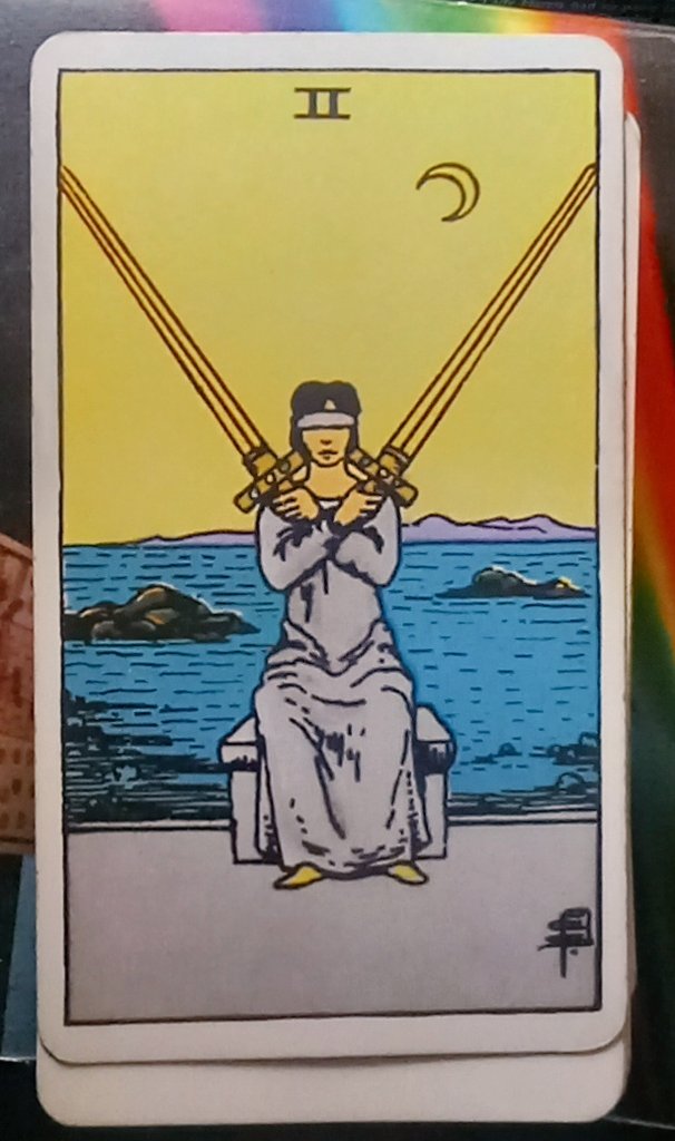 mysticjames1111's tweet image. 28/04/24
2 of Swords
Albano-Waite #Tarot 
Oh...how #conflicted you are in your overthinking mind!
You've been #ruminating so much about this decision that you're stuck in the realm of suspended animation.
Don't stay in this energy too long or a choice will be forced upon you.