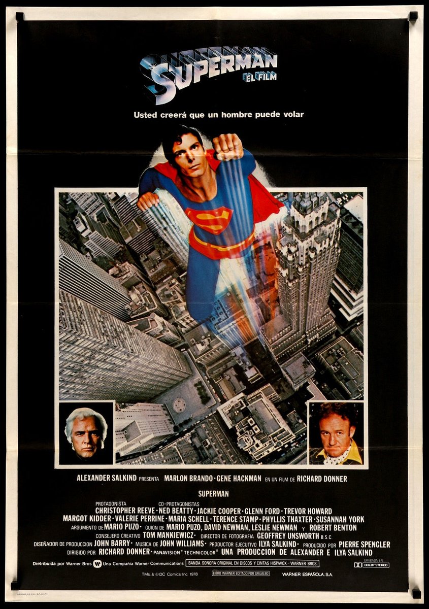 Tonight's film: Superman
#christopherreeve #margotkidder #marlonbrando #genehackman #nedbeatty #glennford #trevorhoward #terencestamp #marcmcclure #jeffeast #jackohalloran #sarahdouglas #harryandrews #larrylamb #johnratzenberger