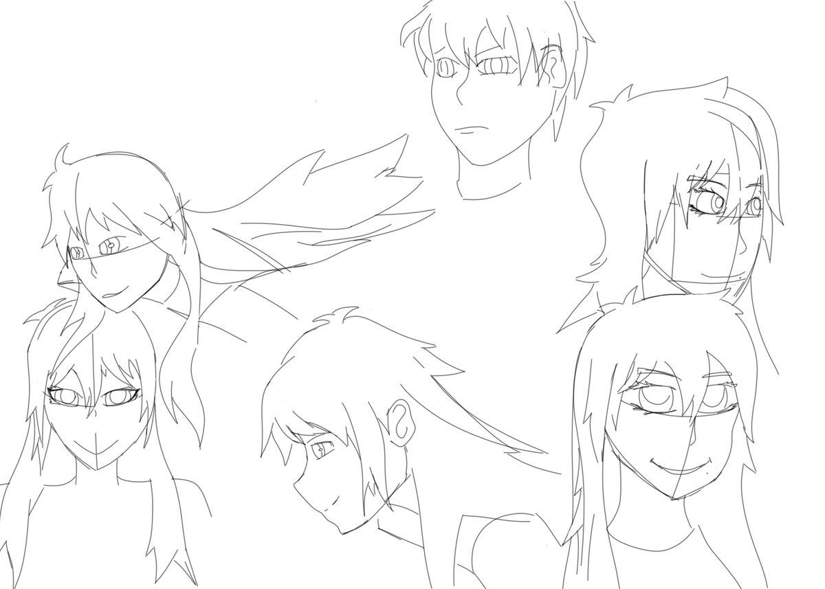 Allyart58's tweet photo. I've been so focused on anatomy, I forgot to practice faces. The thing most people pay attention to first is the face. 

I've been meaning to add more faces before I posted this but I've been busy on a movie set🎬

#drawing #anatomy #animegirl #anime #illusrtation #art #artist https://t.co/aFPacLEe92