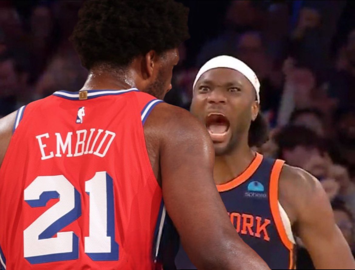 Joel Embiid thinking he saved the series after injuring Mitchell Robinson/Foul-baiting Isaiah Hartenstein every play Precious Achiuwa: