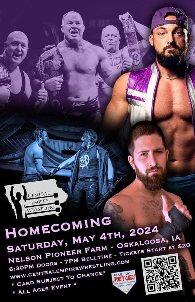 This upcoming Saturday night I’ve decided I will be in attendance to let the @CEWlive fans know exactly what I want with my future inside a CEW ring leading up to Bridge City Slam VI Make the drive to #Oskaloosa #Iowa and join me for a night of #ProWrestling