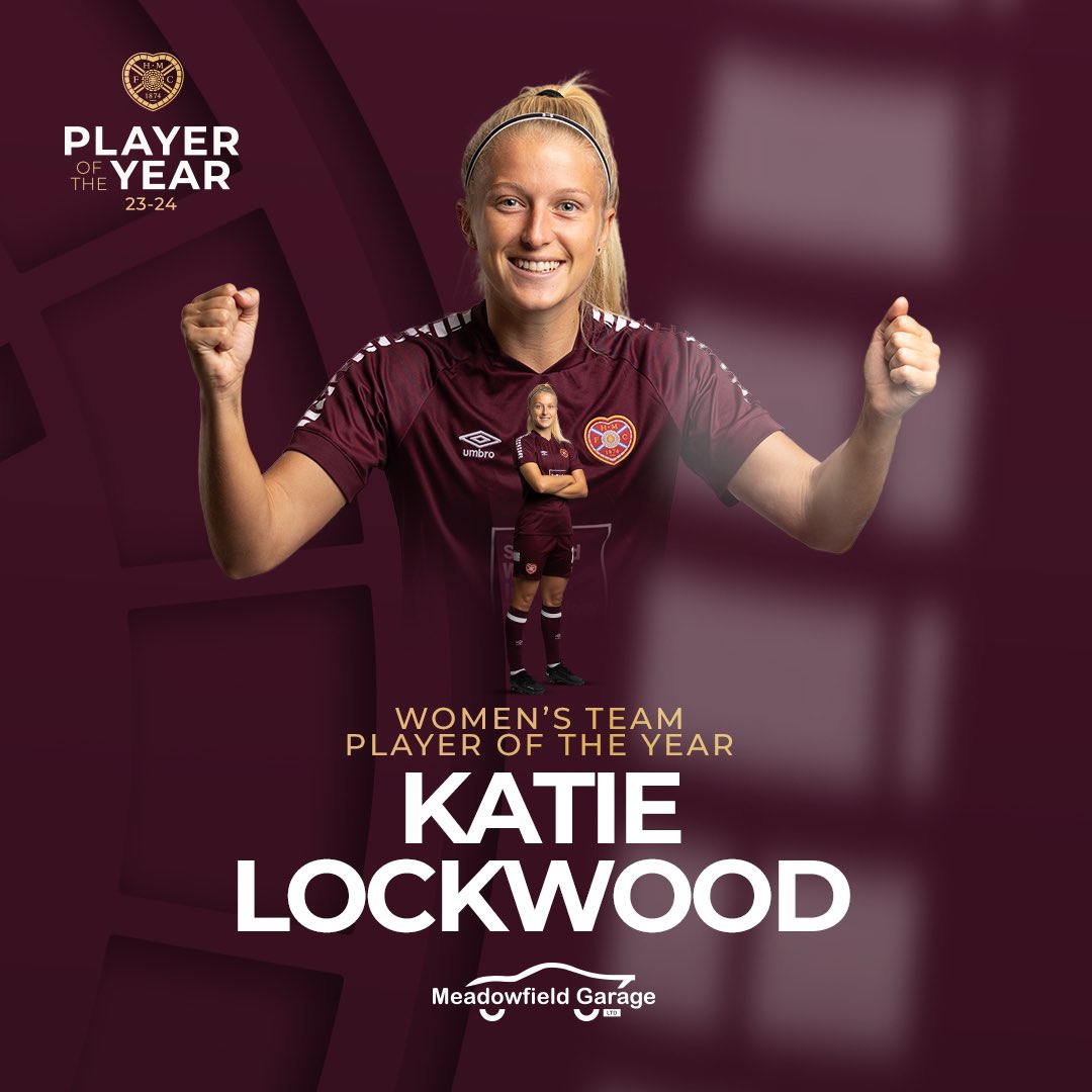 🏅 Your @heartswomenfc POTY award goes to Katie Lockwood 🤝 Sponsored by Meadowfield Garage