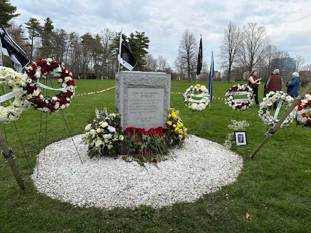 Ottawalabour's tweet photo. With thanks to all of those who participated in today's National Day of Mourning for Workers Killed or Injured on the Job at Vincent Massey Park in Ottawa.  #DOM2024 https://t.co/BOK8sL76Vr