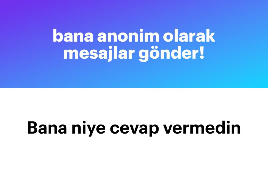 Yaz vereyim cevap