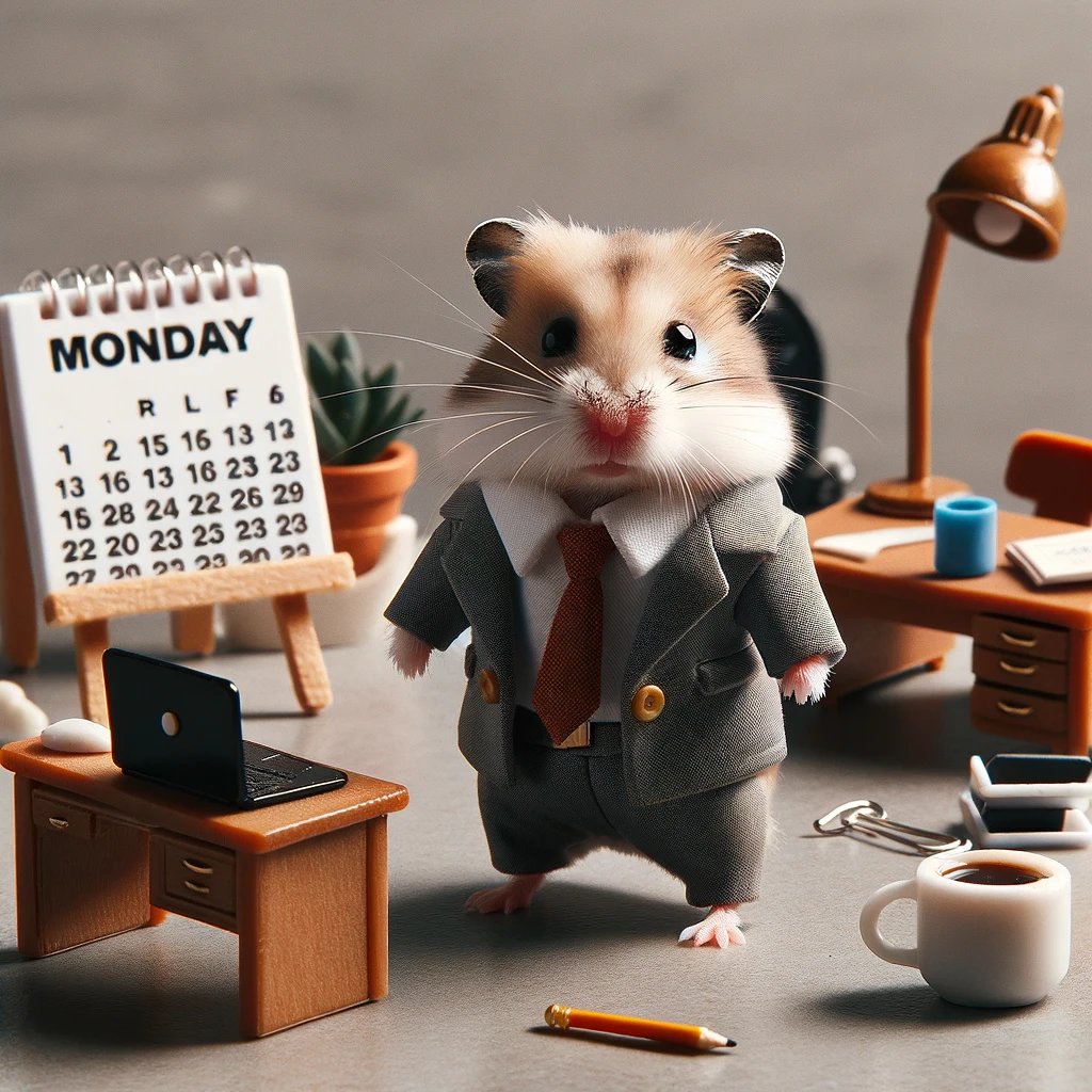 🐹🐾GM // Good Morning // Happy Monday // Are you ready for the week ⁉️ Do you have enough coffee to startup day☕️⁉️🤭

#NFTHamsters #NFTCommunity #aiartcommunity #CryptoCommunity #HamsterToken #Web3 #MondayMorning #Morning #MondayMotivation