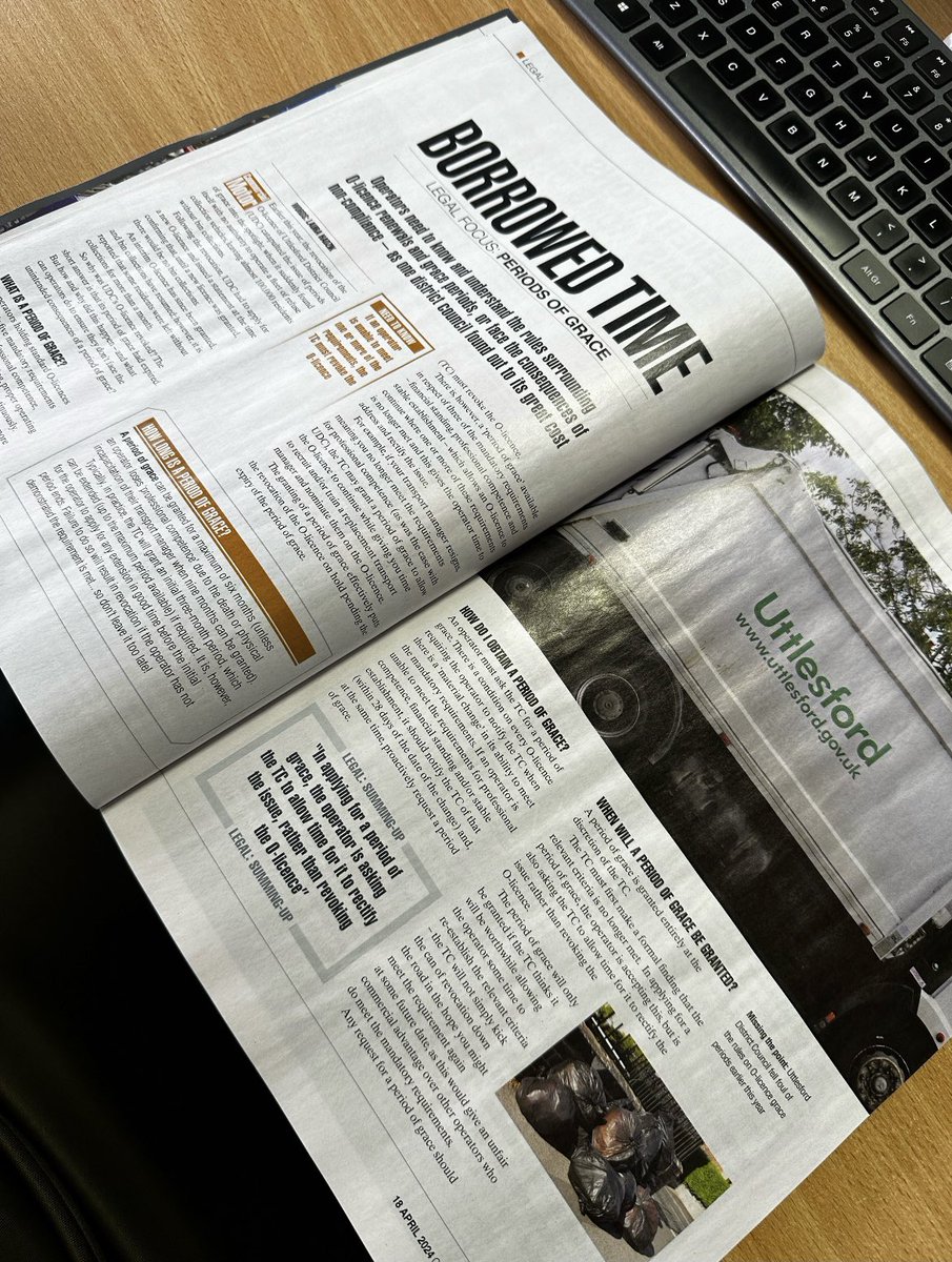 Laura Hadzik (@littlemisslowra) on Twitter photo Super proud to announce my new <a href="/jmwsolicitors/">JMW Solicitors</a> ‘Legal Focus’ feature in <a href="/Comm_Motor/">Commercial Motor</a> magazine!
My first feature dedicates 3 whole pages to periods of grace
#roadtransportlaw
#hgv Super proud to announce my new <a href="/jmwsolicitors/">JMW Solicitors</a> ‘Legal Focus’ feature in <a href="/Comm_Motor/">Commercial Motor</a> magazine!
My first feature dedicates 3 whole pages to periods of grace
#roadtransportlaw
#hgv