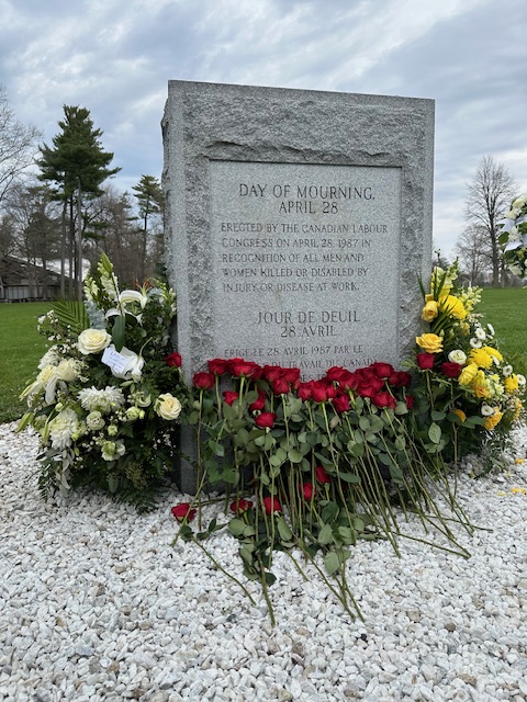 Ottawalabour's tweet photo. With thanks to all of those who participated in today's National Day of Mourning for Workers Killed or Injured on the Job at Vincent Massey Park in Ottawa.  #DOM2024 https://t.co/BOK8sL76Vr