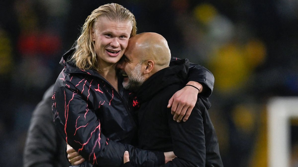 🚨Erling Haaland sur Pep Guardiola : 'Il a fait de grandes choses, c'est vraiment quelqu'un de spécial, j'aime travailler avec lui, j'espère pour quelques années encore.' [via @ManCity]