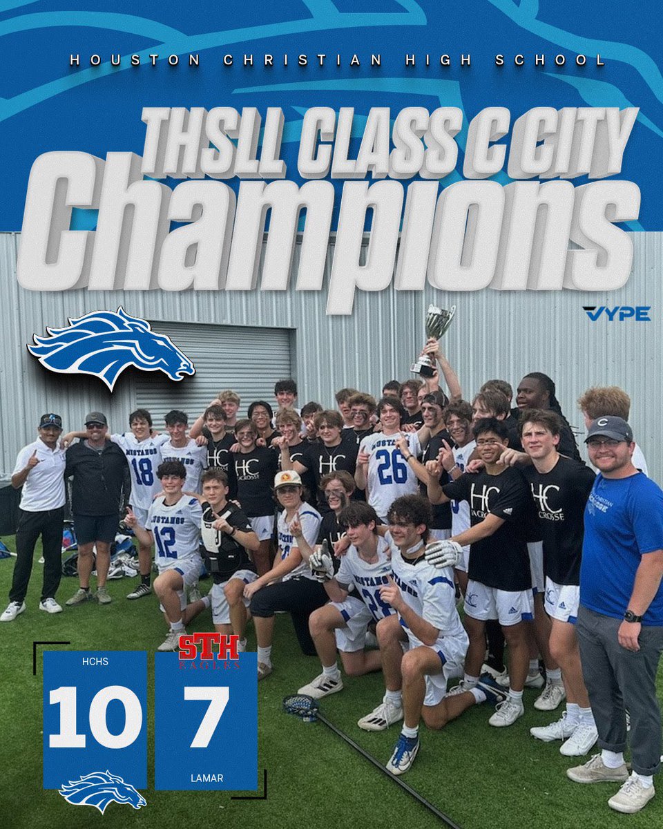 The Mustangs are THSLL Class C City Champions!! 🥍 #GoMustangs