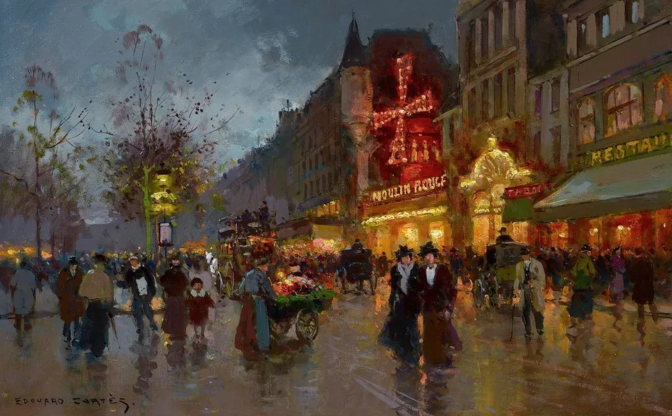 Édouard Cortès. Moulin Rouge Paris Painting France