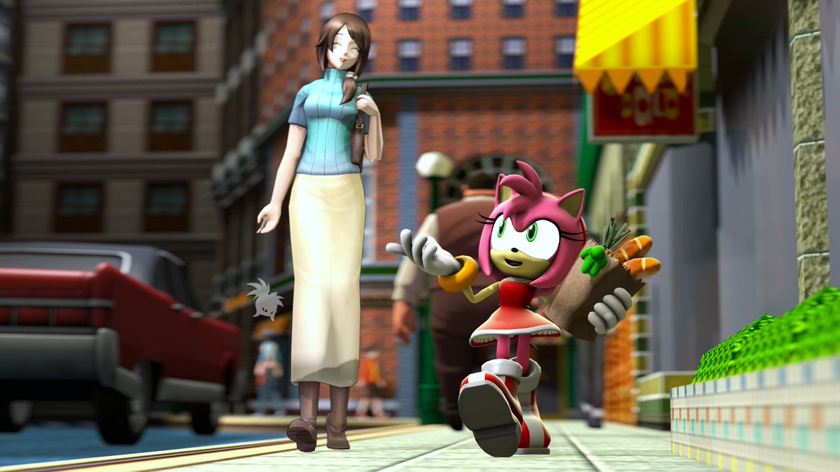 Amy's usual grocery spree in Station Square 🏙️
And it seems she's interacting with some citizens too!

#SonicTheHedgehog #Sonic #sonicadventure #sonicfanart #SFM #SourceFilmmaker #3dart #AmyRose