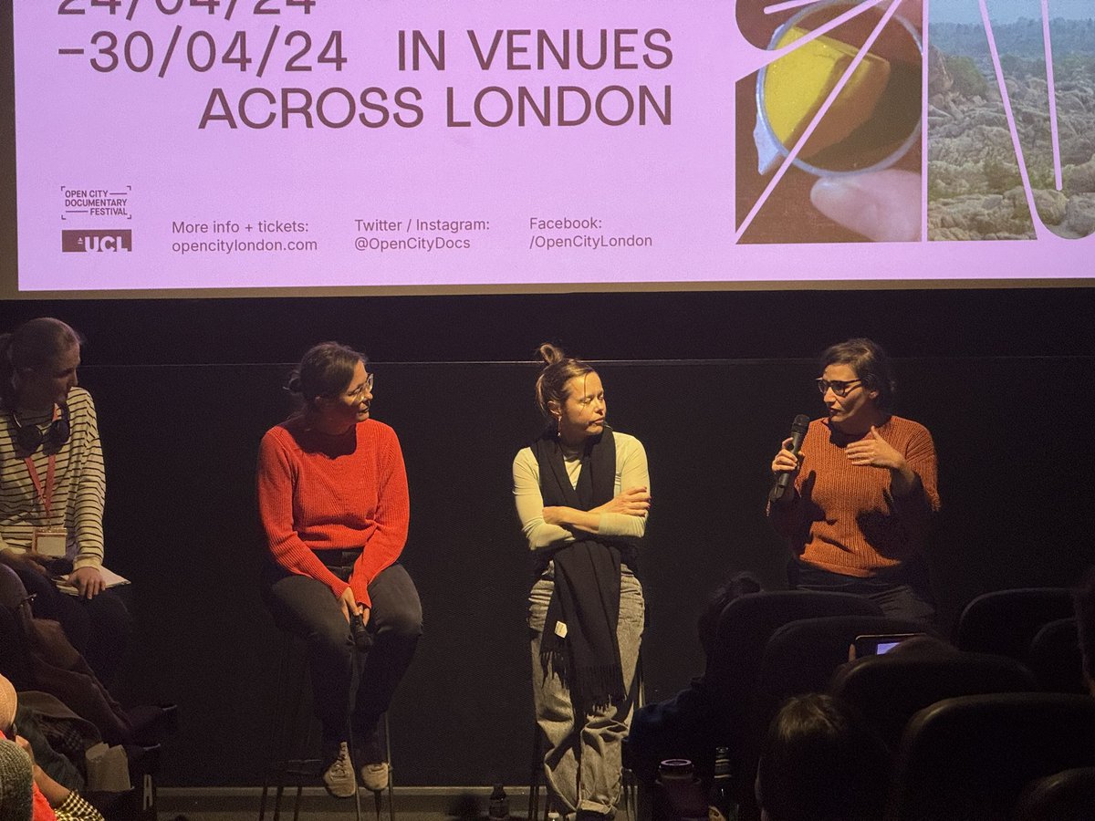 Filmmakers Ann Carolin Renninger, Beatrice Gibson and Maria Anastassiou took part in a Q&A following the screening of their films together in Combined Programme: I Am Writing @GenesisCinema