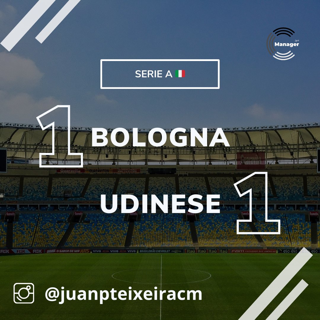 #SerieA ⚽️🇮🇹 | #Fecha34

🔵🔴 @Bolognafc1909 1️⃣
⚪⚫ @Udinese_1896 1️⃣

#SerieATIM #calcio #Bologna #udinese #udinesecalcio #italia #Calciomercato #Italy #BolognaUdinese #ItalianoNaESPN #calcioitaliano #serieaxespn