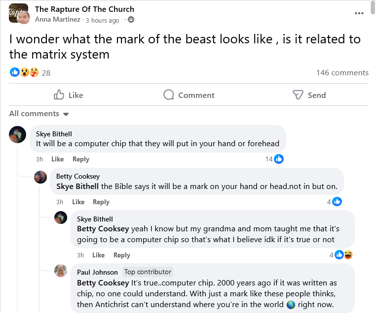 Mensa rejects debate on the mark of the beast.