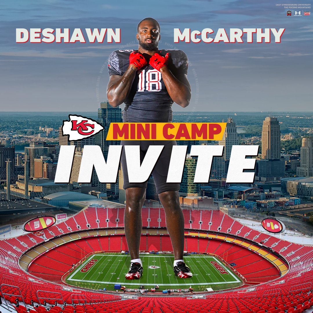 Opportunity Earned ⚔️ Congratulations to Deshawn McCarthy on earning an invitation to mini-camp by the two-time defending champion Kansas City Chiefs! #ChiefsKingdom x #WhereWarriorsBelong