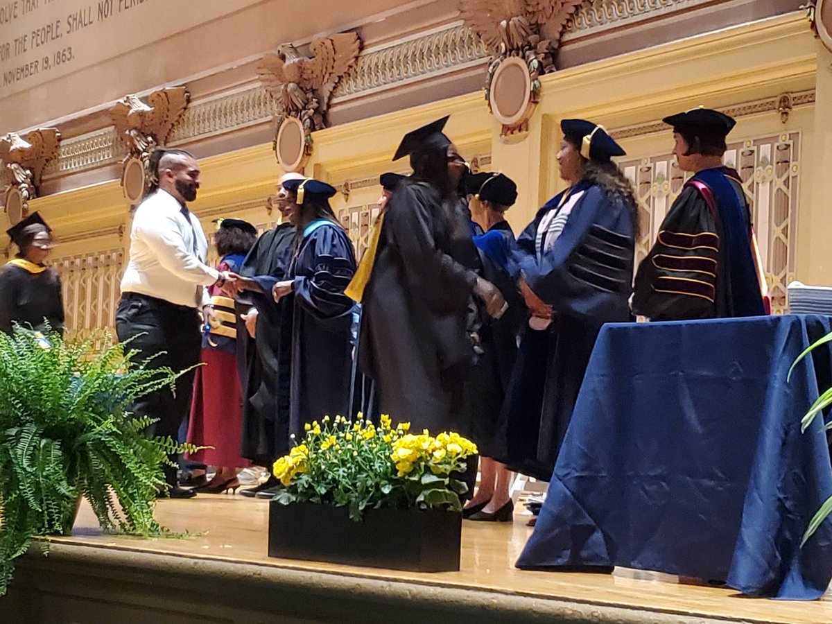 PittSocialwork's tweet photo. MSW graduates getting their diplomas. Way to go! #pittgrad #H2P https://t.co/IJKxy3drwZ