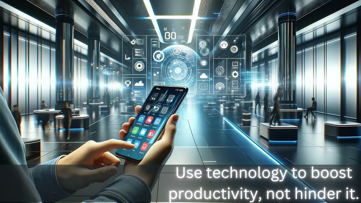 Use technology to boost your productivity, not hinder it. Apps and tools can help if used wisely. What are your favorite productivity apps? #QandA #askmeanything  #PrioritizeSuccess #ProductivityTip #SuccessMindset #DailyGoals #BeatProcrastination