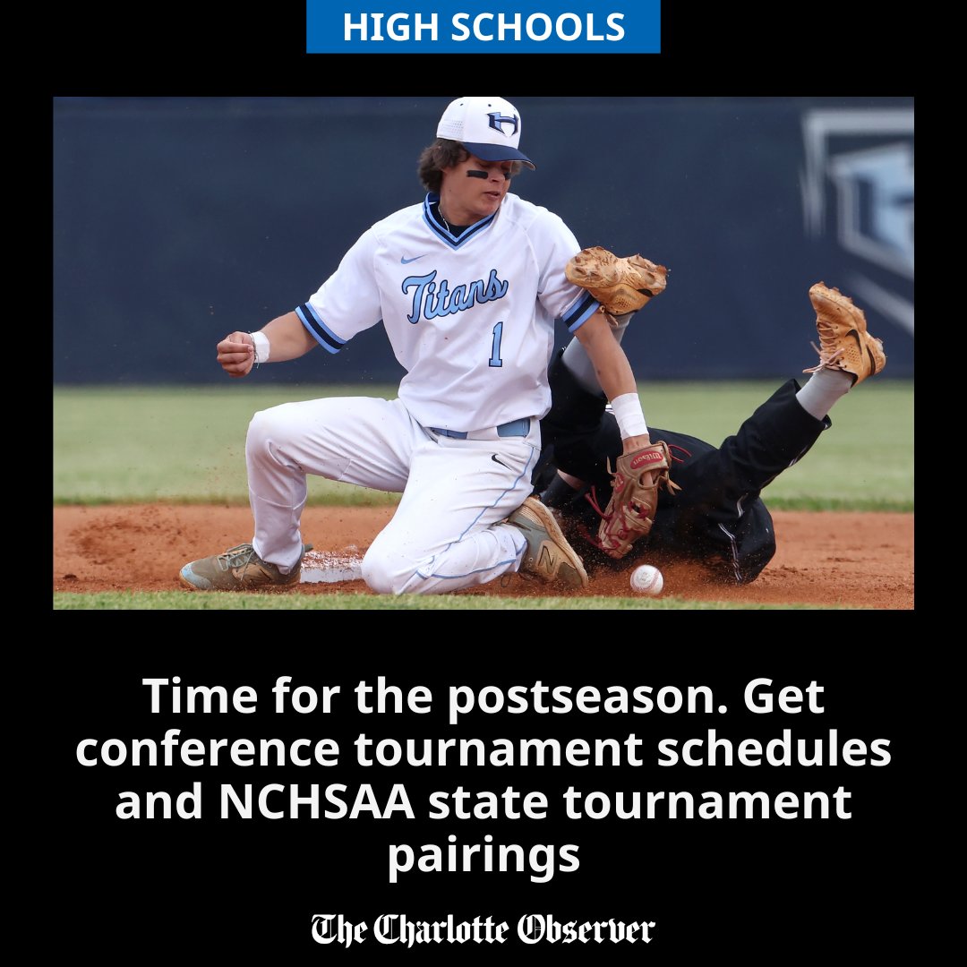 It's time for the postseason. @slyttle has Charlotte-area conference tournament pairings for you. Everything begins Monday Tap here: charlotteobserver.com/sports/high-sc…