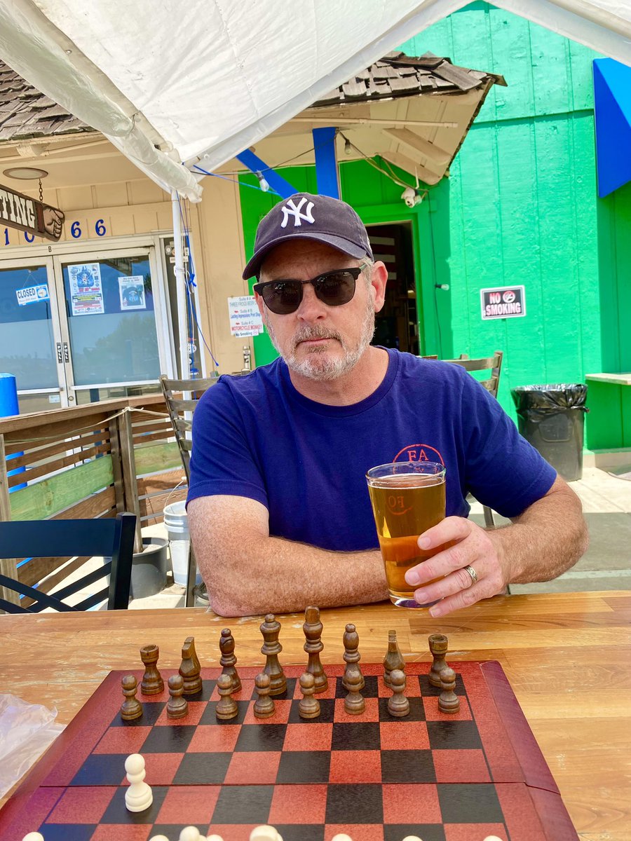 Out playing Chess and having a beer with my son! #Chess #Sunday #threefrogsbrewing