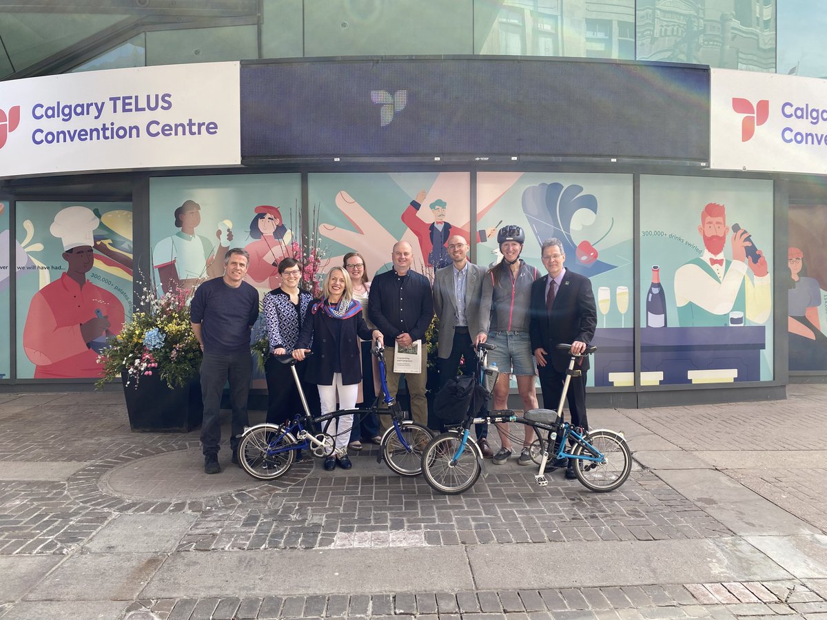 Huge thanks to @brettbergie of @BowValley for providing our #CICanNetZero attendees with the option of biking from the airport to the convention centre. Congrats to all the eco champions who opted for sustainable transportation!