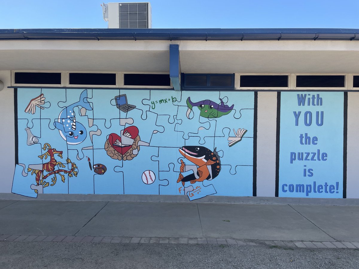 Nice to see the 3rd student mural completed this weekend by 22 students along with Sophomore Monique Sburlea who created the artwork. Thank you to muralist Michael Howard for your oversight! #echs #echsptsacm #nmusd #coastlinecollege #puzzle #murals #costamesa #newportbeach