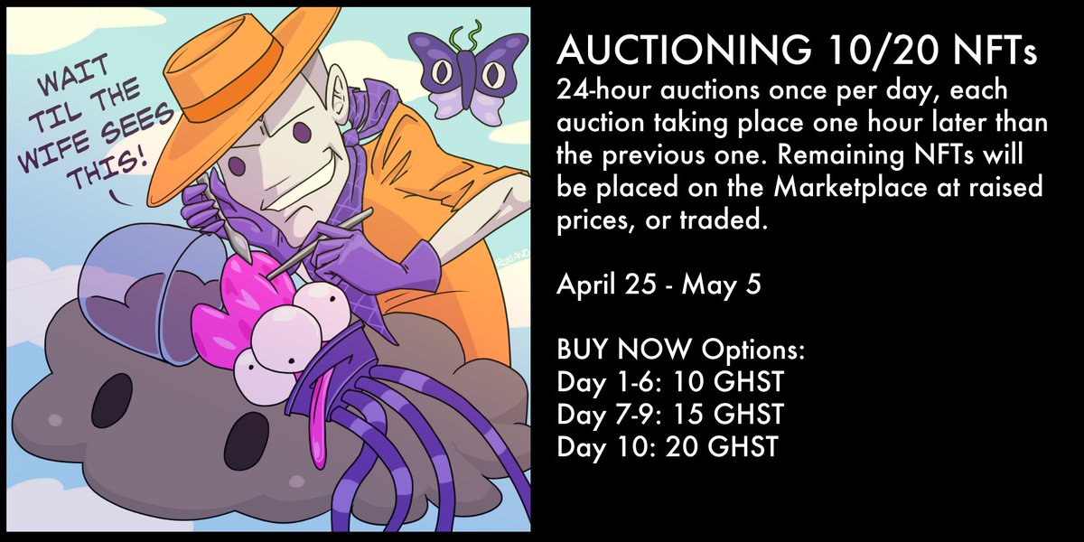 Farmer Alf Caught Licky!
Day 4 of the auctions for this NFT 💜 trying the new Buy Now feature by GBM :)

so grateful to the current buyers! 🥹 link to the auction house in comments 👇