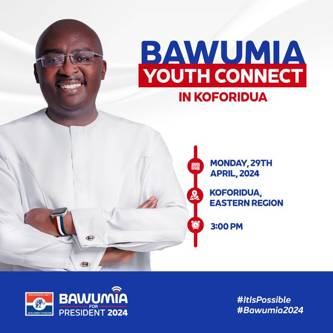 NanaKwame_off's tweet image. Bawumia&apos;s &apos;It Is Possible&apos; Tour Takes Off in the Eastern Region of Ghana - Koforidua

#ItIsPossible
#Bawumia2024 
#BoldSolutionsForTheFuture