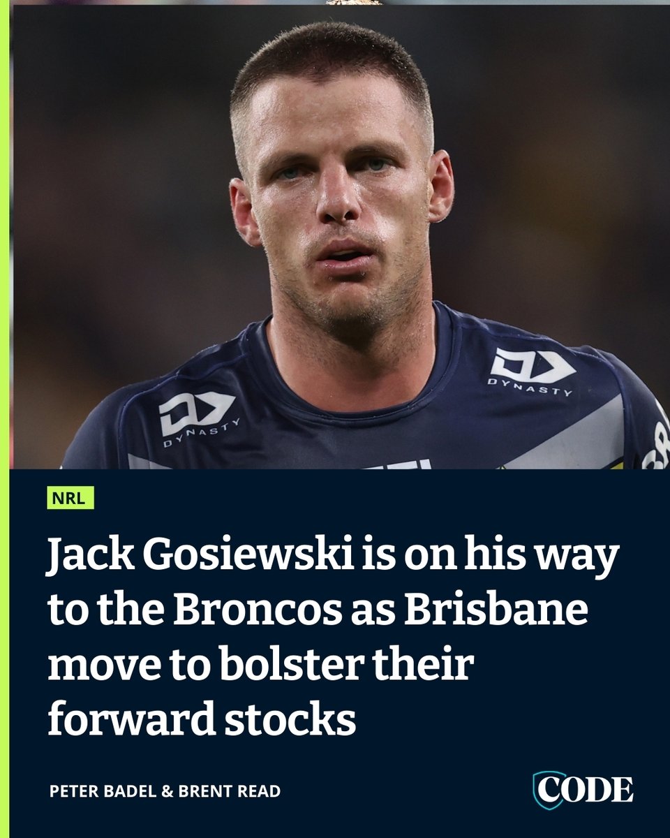The Cowboys have officially released Gosiewski on compassionate grounds – clearing the path for the back-rower to shift from Townsville to Red Hill. ✍️ @badel_cmail @brentread_7 READ ▶️ bit.ly/44mekIP