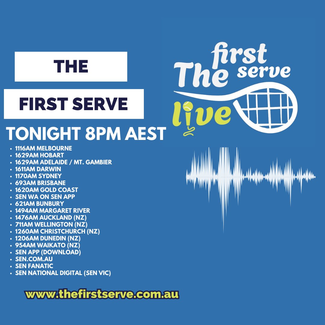 Your say every week on the world of tennis at home and abroad. 📞 Call 1300 736 736 📱 Text 0433 98 1116 Listen in around AUS/NZ and the world. Find a frequency near you or download the SEN App and listen in from anywhere. #TheFirstServe