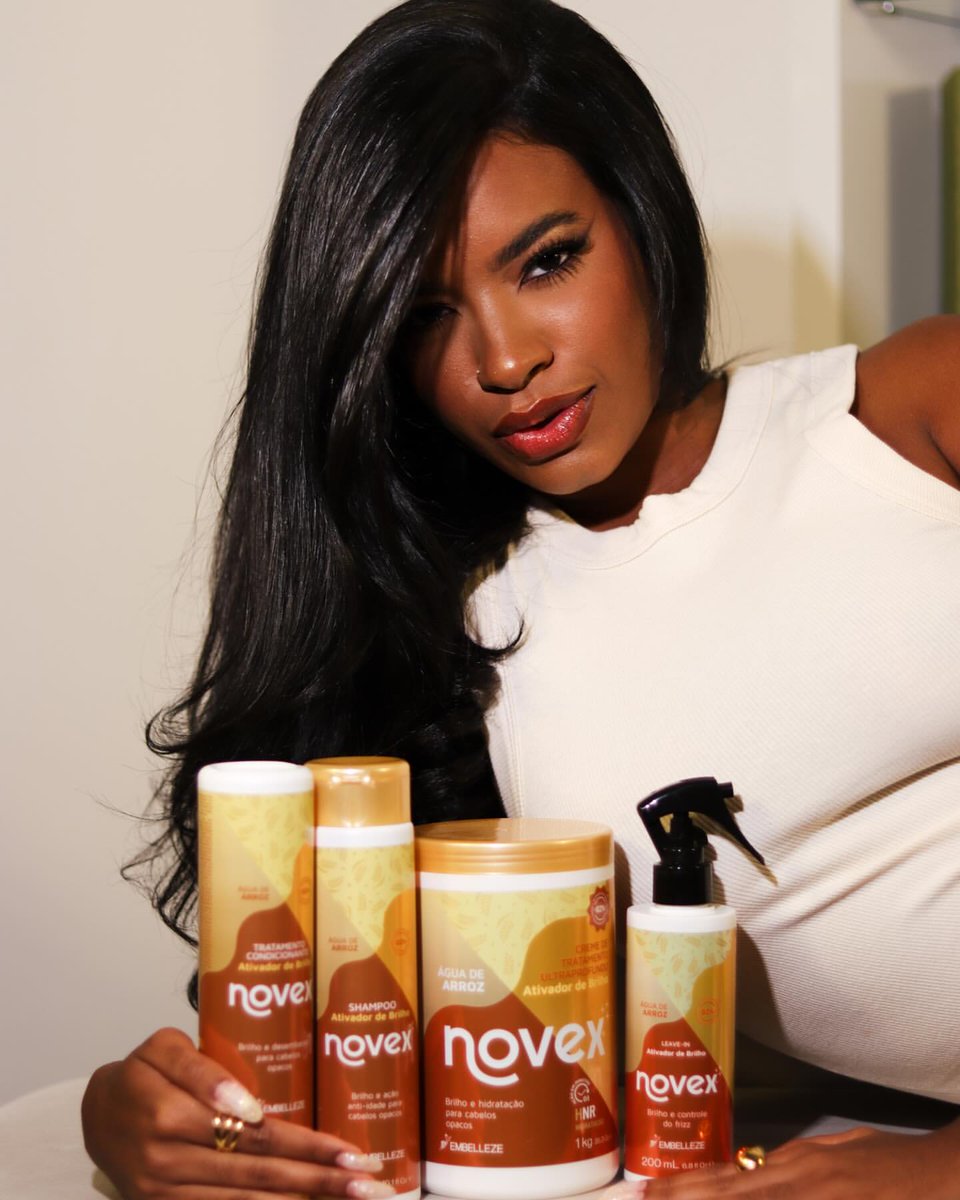 O KIT /// O brilho mágico que ele garante! 🤩 

#NovexBrilhoMágicoÁguadeArroz #Novex #Embelleze 
@dhullyzanela