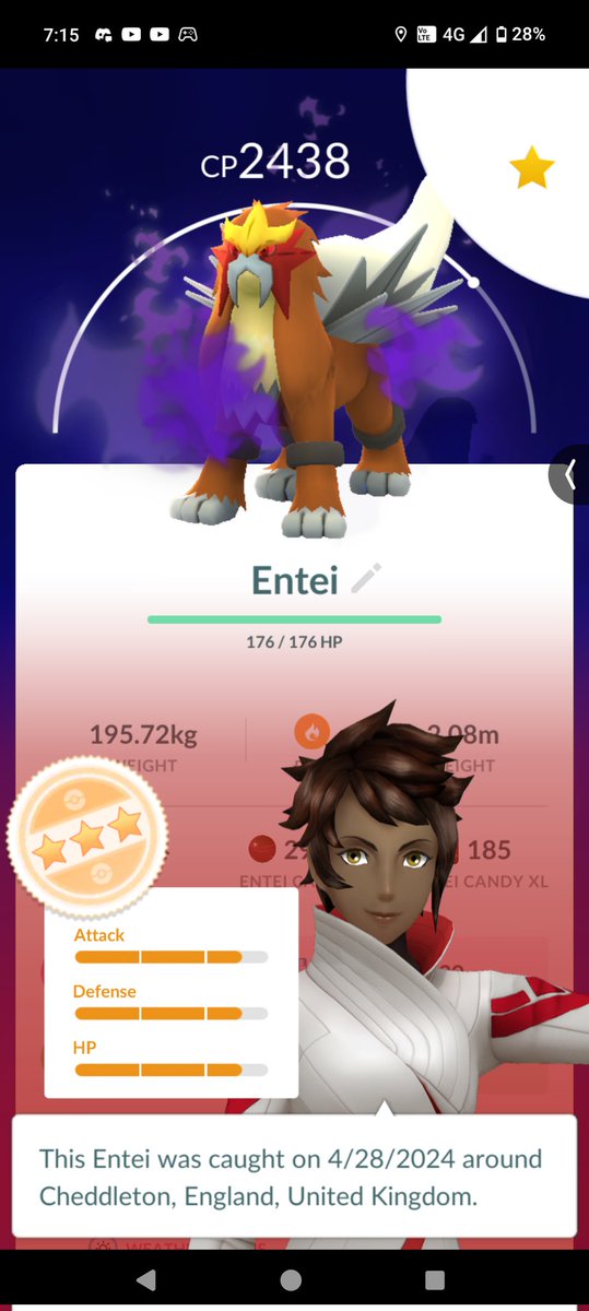 Danzobiggins50's tweet image. If you caught this what would you do? 

Purify or Not? 🤔

#PoGO #PokemonGO #Entei #Hundo #Purify #Shadow