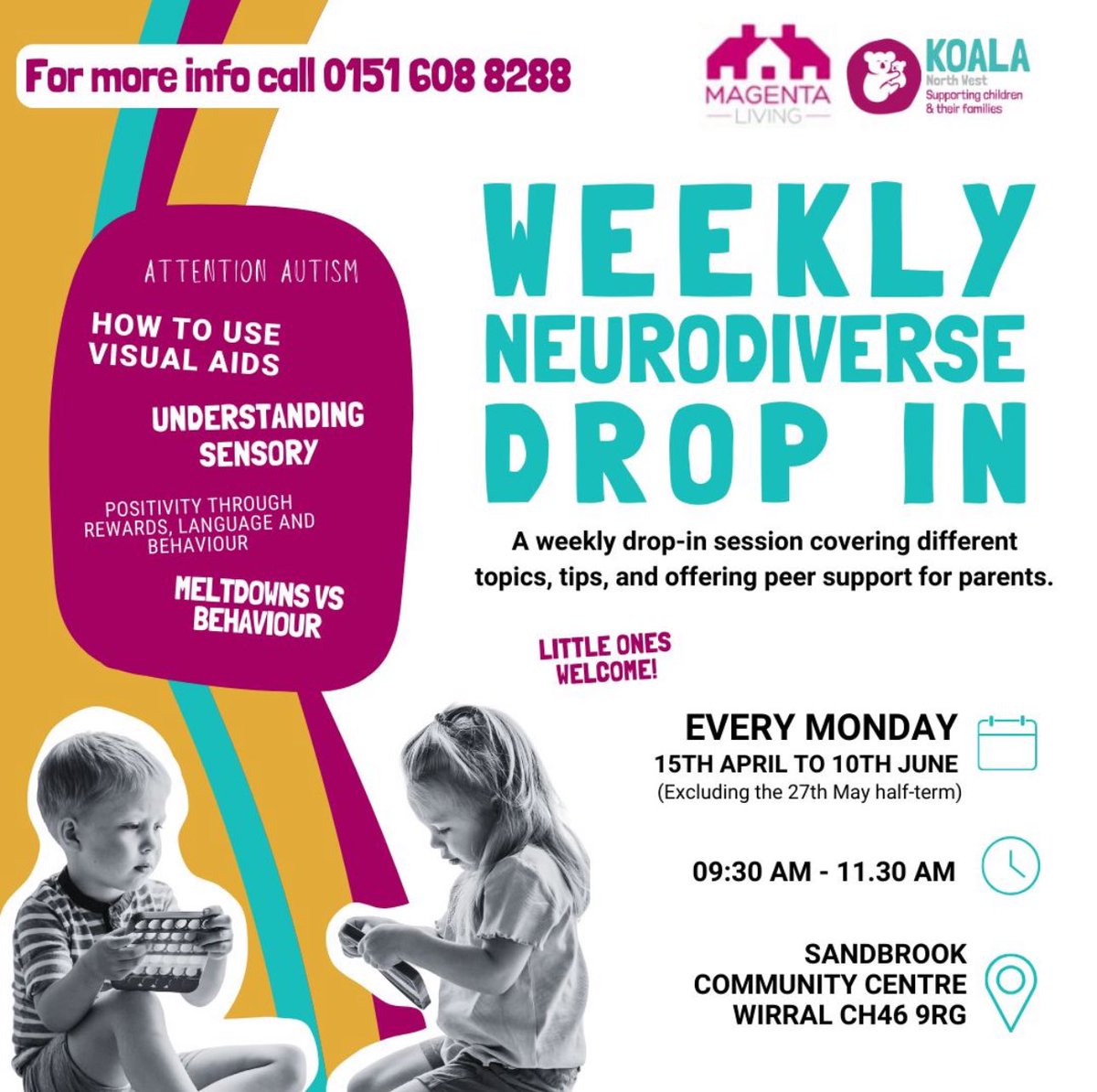 @KoalaNorthWest Neurodiverse Drop In sessions. Information here ⬇️