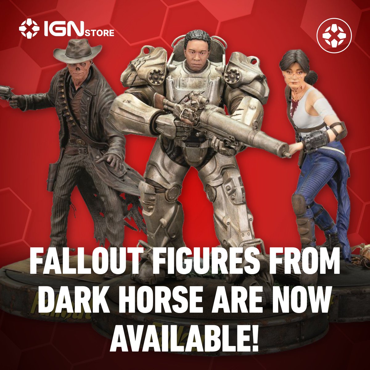 Dark Horse rolls back the Vault doors to reveal three new PVC figures from the acclaimed Fallout Series! store.ign.com/collections/fa…