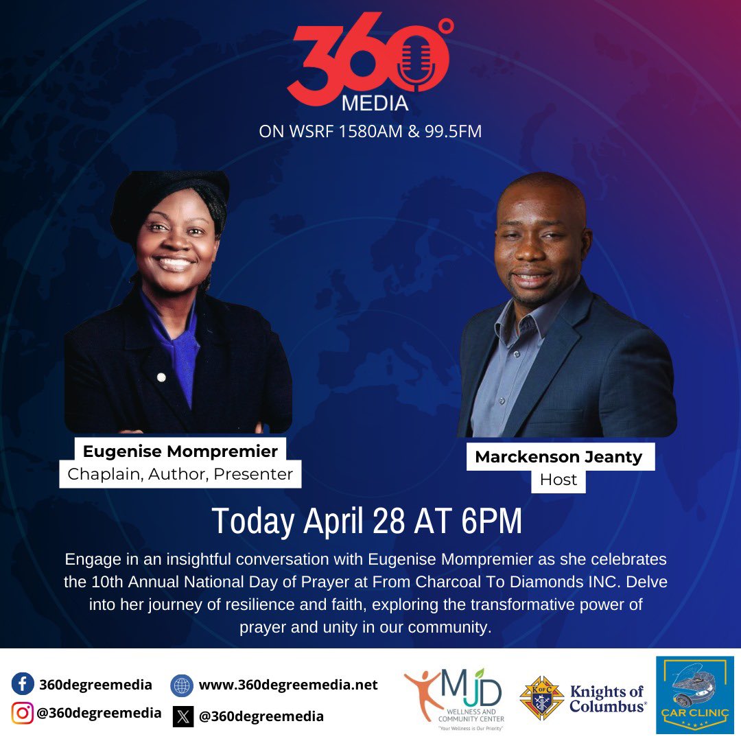 360DegreeMediaa's tweet photo. 3660 360 Degree MEDIA loading with Dr Eugenise Mompremier  as she celebrates the 10th Annual National Day of Prayer at From Charcoal To Diamonds INC. https://t.co/MFPAttJi5T