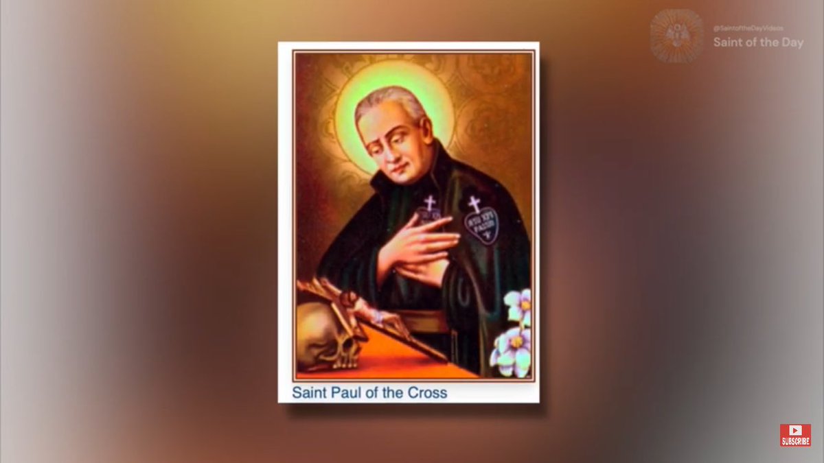 Saint Paul of the Cross, Founder of the Passionists - April 28th youtu.be/nqNl1a7cwLs?si… via @YouTube