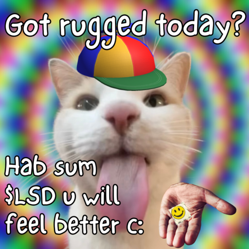 LSDcat_sol's tweet photo. @jakefromweb3 TAKE SOME $LSD AND YOU WILL FEEL FUNNY

I GOT THE TINGLES https://t.co/zdVWDMN2Ji