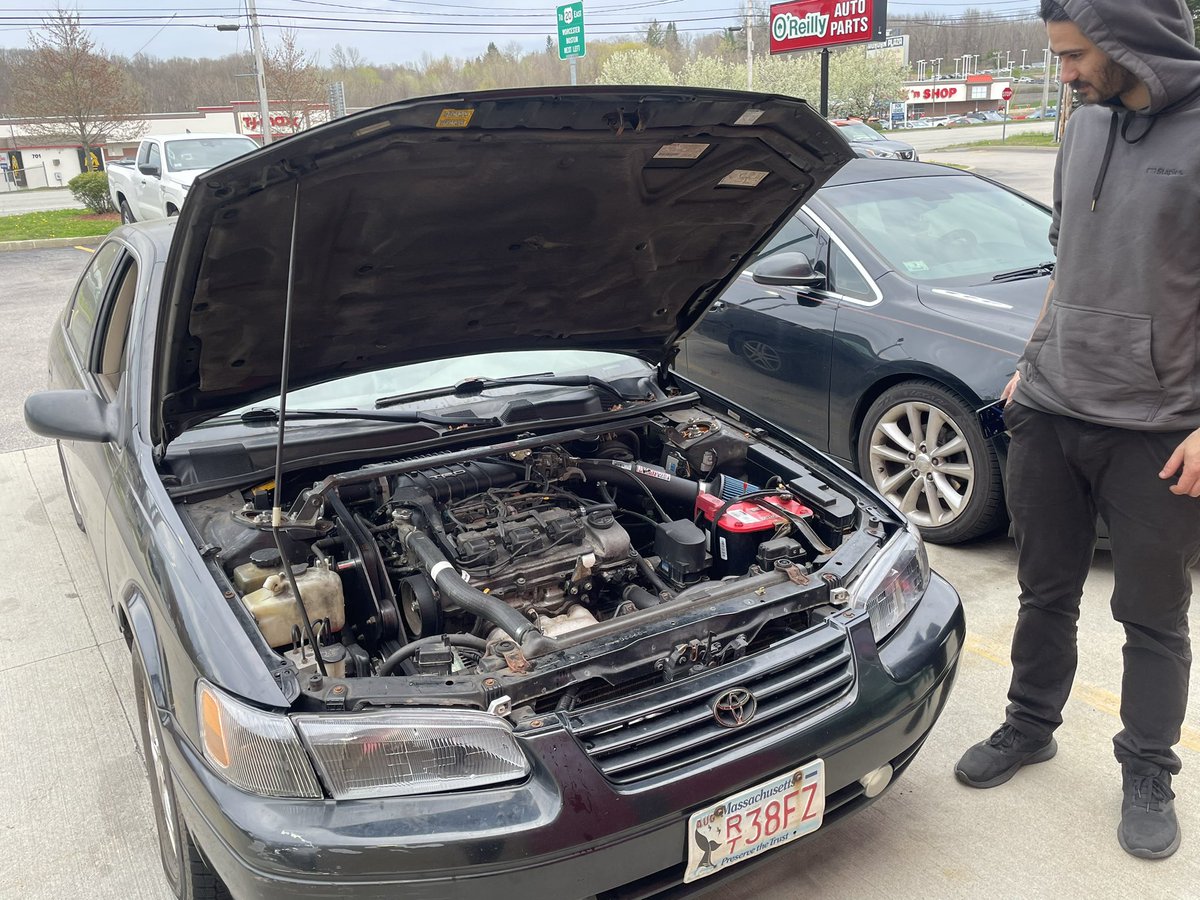 _dandera's tweet image. The supercharged Camry managed to drive to the oreillys