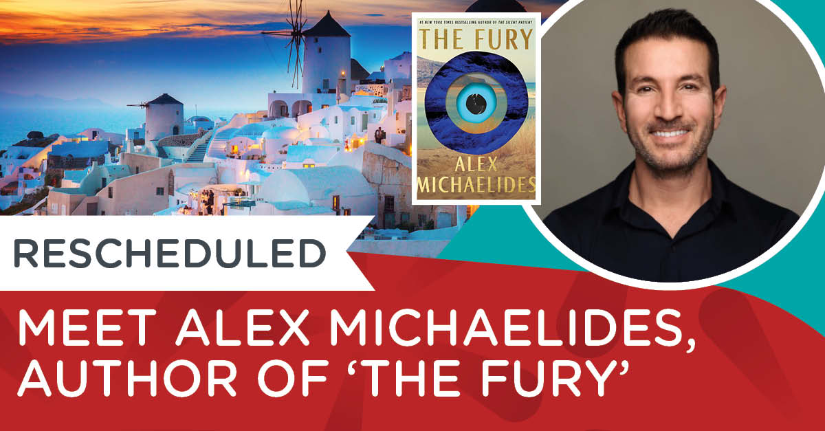 Rescheduled Virtual Event: Meet @AlexMichaelides, Author of 'The Fury' on Saturday, May 11 at 11 am.

Reserve your spot: arap.li/49Nq6NG
