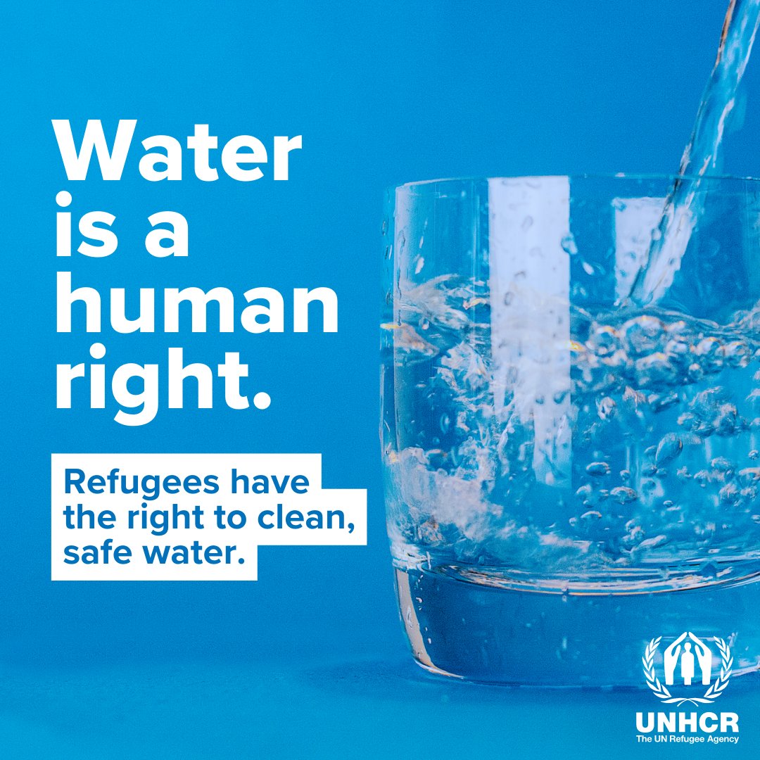 Refugees's tweet photo. Water is a human right.

Refugees have the right to clean, safe water. https://t.co/gGo0MjUfsn