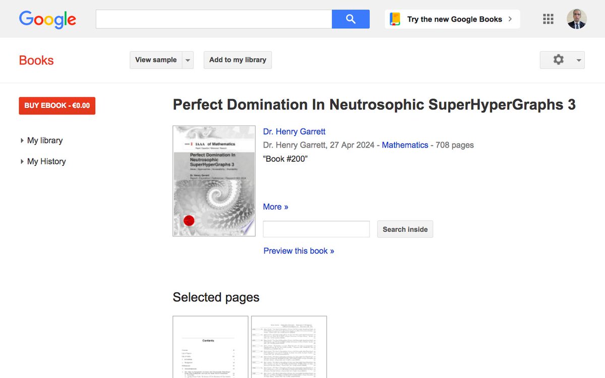 “Book #200”

[HG200b] Henry Garrett, “Perfect Domination In Neutrosophic SuperHyperGraphs 3”. Dr. Henry Garrett, 2024 (doi: 10.5281/zenodo.10946745).

The World Wide Web, visit: 
books.google.com/books/about?id…

P.S. @googlebooks