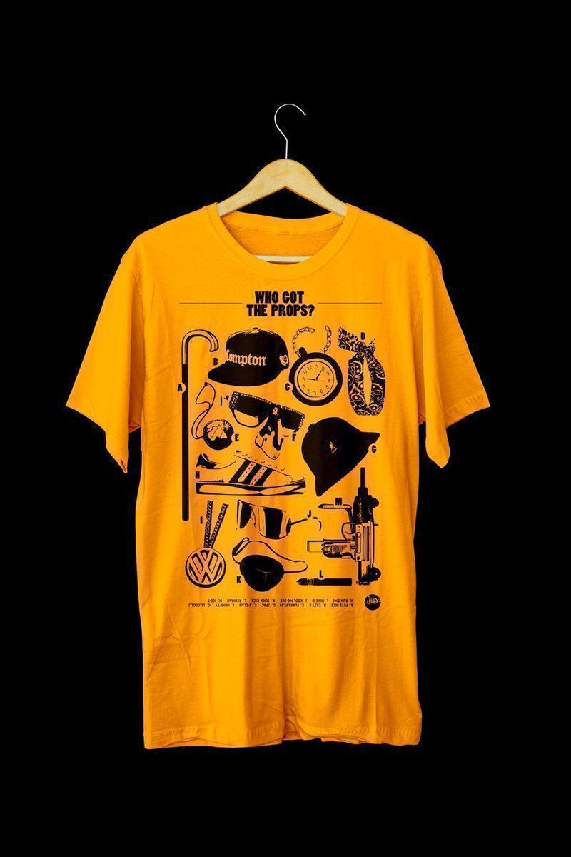 Who got the props? Tees now FINALLY shipping! Available in vibrant yellow/gold and black! Don’t sleep… once they gone they gone! madina.co.uk/shop/latest/wh… #HipHop50 #infographic RT